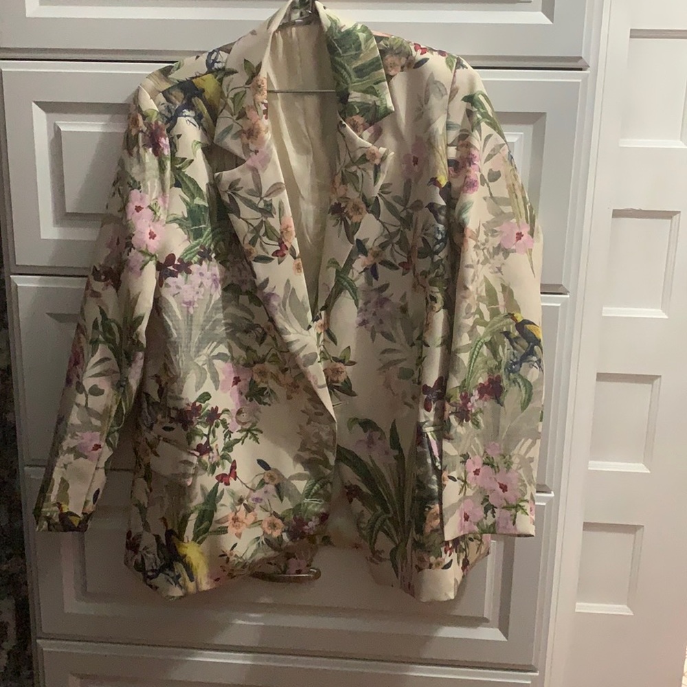 Thrifted Oversized Floral Blazer